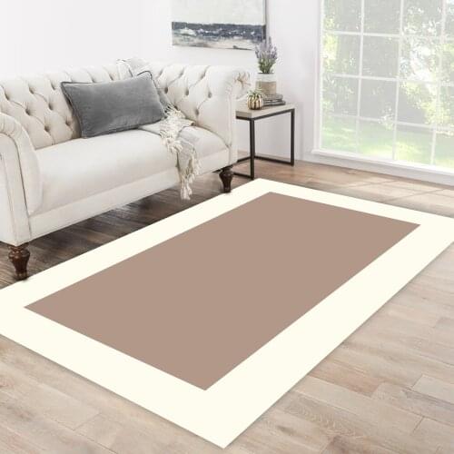 Brown white color white stripe frame patterned carpet modern carpet living room carpet free shipping soft textured carpet