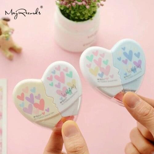 2 PCS/lot Love Heart Correction Tape przybory szkolne школа escolar kawaii stationery office school supplies papelaria