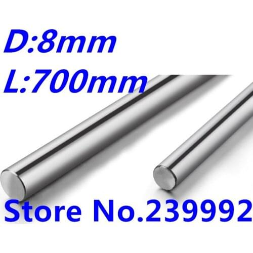 2pcs 8mm 8x700 linear shaft 3d printer 8mm x 700mm Cylinder Liner Rail Linear Shaft axis cnc parts