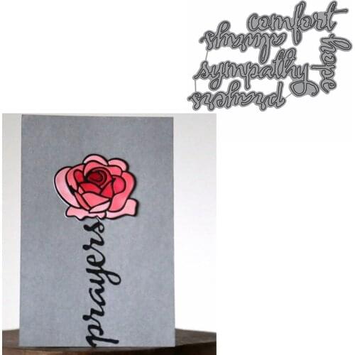 Prayers Hope Always Comfort Sympathy Words Die Cuts For Card Making Words dies scrapbooking metal cutting dies new 2019