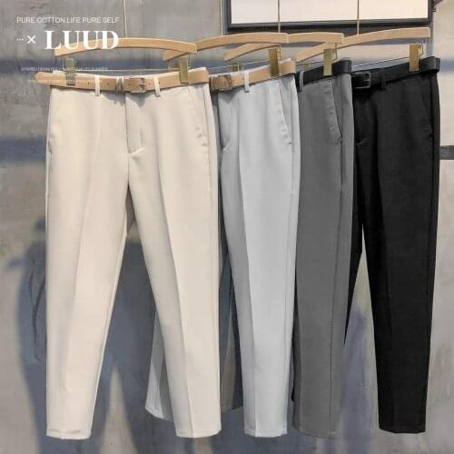 2020 New Spring and Summer Men Suit Pants Casual Office Trousers Business Pants for Men Social Trousers Pantalones Hombre T01