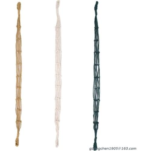 P8DE Nordic Hanging Cotton Rope Toilet Paper Holder Mesh Storage Bag Wall Mounted Tissue Holder for Magazine Books Home Hotel