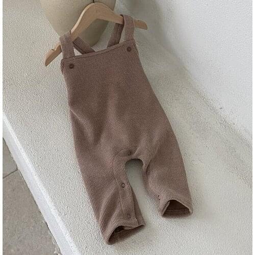 2020 New Girls Boys Corduroy Overalls Autumn Cotton Fashion Kids Pants 6-24 Month QV461