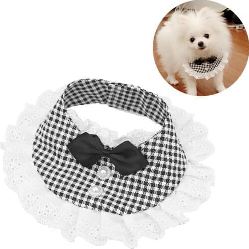 2020 New Fashion Small Dog Scarf Bowknot Adjustable Pet Cat Collars Scarf Neckerchief Necklace trigon Pet accessories