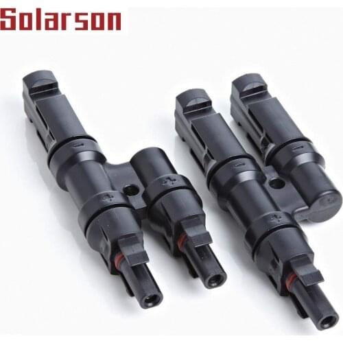 PV connector Y type parallel connection solar panel system waterprrof PV connector Branch Two pieces Solar Cell Connect Plug