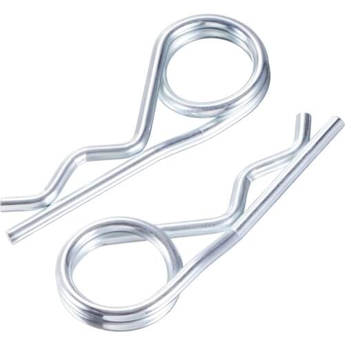 Uxcell R-Clip Pins 2mm Wire,50mm Length Zinc-plating Tractor Mower Fastener 6pcs