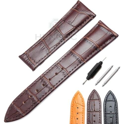 Genuine Leather Watch Band Strap For Omega 20mm 22mm Black Brown High Quality Replacement Watchbands Belt Bracelet