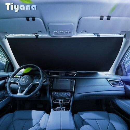 Sunscreen Cooling Automatic Retractable Sunshade Lift Car Dashboard Front Glass Heat Insulation Radiation Resistance Sunshade 5