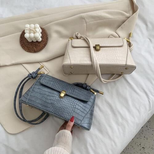Baguette Underarm Bag Designer Handbag Shoulder Bag Female Backpack Women Bag Retro Fashion 2021 PU Leather Crocodile Pattern
