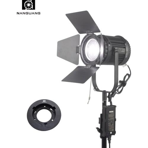 100W LED Focusable Fresnel Light 5600K Stepless Dimming DMX512 Studio Light+ Bowens Mount for Softbox Standard Reflector Snoot