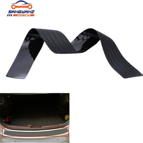 Universal 104cm 90cm Car Trunk Door Sill Plate Protector Rear Bumper Guard Rubber Mouldings Pad Trim Cover Strip Car Styling