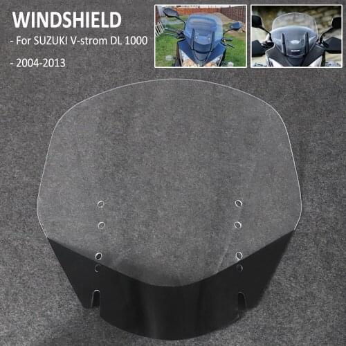 For Suzuki Vstrom V-strom 1000 DL1000 DL 1000 2004-2013 Motorcycle Windscreen Windshield Wind Deflector Protector Shield Screen