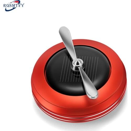 Solar Perfume Holder Propeller Automatic Rotated Car Air Freshener Aroma Diffuser Auto Interior Air Purifier Ornaments