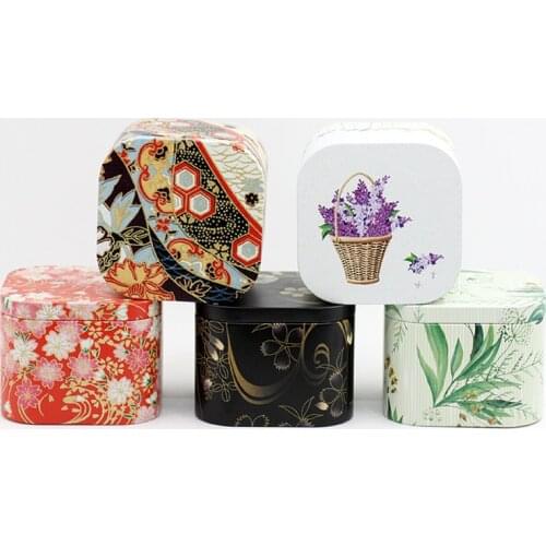 Xin Jia Yi Packaging Metal Tinplate Box Small Christmas Party Gift Packaging Mini Rectangle Shape Tin Cases Floral Pattern Boxes