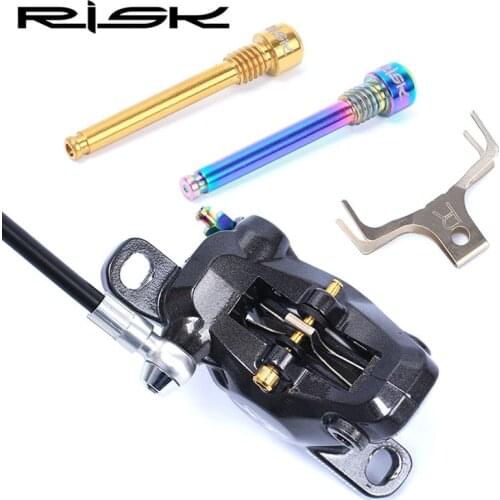 RISK 2pcs Bike Hydraulic Brake Plug TC4 Titanium Material Fixed Bolts for Shimano XT Cycling Bicycle Brake Plugs Brake Parts