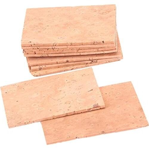 10 PCS Natural Sax Saxophone Neck Cork Sheet 6x4x0.2cm For Professional DIY Part