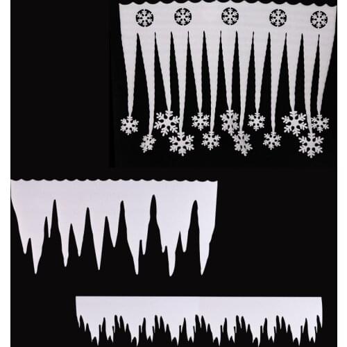 2pcs/lot Christmas Foam Snowflake Frozen Decoration Ice Strip Snowflake Christmas Decoration For Home Winter Party Decor Props
