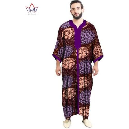 2021 African Wax Customized Long Men Loose Robe Dashiki African Printed Traditional African Clothing BRW WYN36
