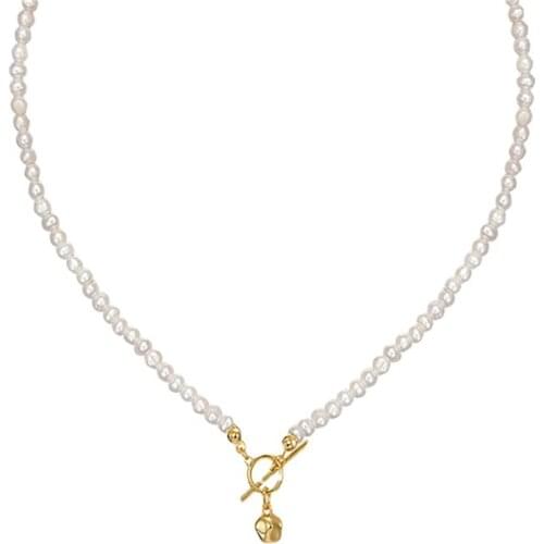 2021 New Fashion Trend Mini Irregular Pearl Necklace Hand Selected Pearl Chain Suitable for Women and Girls of Various Styles