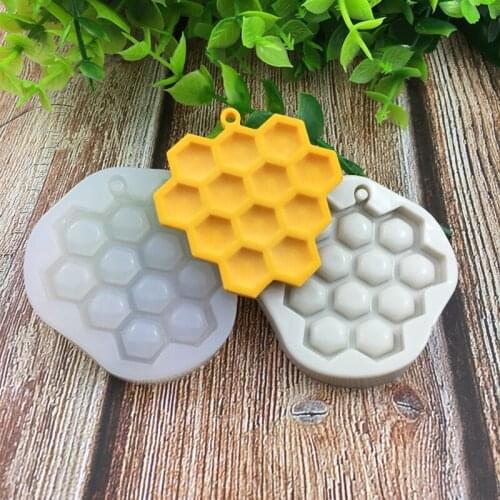 3D Honeycomb Designed Essential Oil Soap Candle Silicone Mold DIY Bee Hive Shower Gift Handmde Making Decorating