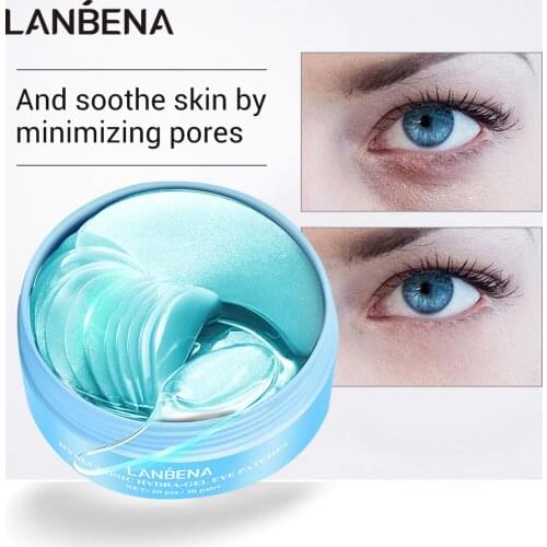 LANBENA Hyaluronic Acid Eye Mask Collagen Eye Patches Moisturizing Remove Dryness Skin Care Smooth Eye Fine lines Care 60pcs