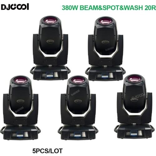 Free Duty 5pcs/lot Sharpy Beam Spot Wash 20R 3in1 380w Lyre Moving Head Lights Stage Club Party Event Lighting