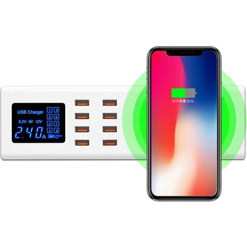 QI Wireless Charger Quick Charge 3.0 Smart USB Type C Charge Station Hub Fast Charger Adapter For HUAWEI Samsung S10 iPhone X 11