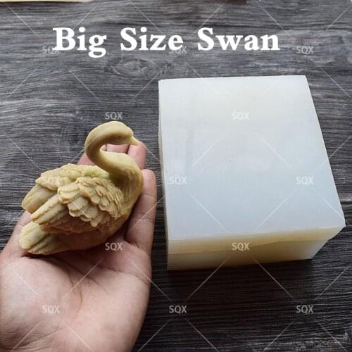 Big Size Swan Candle Moulds Sugarcraft Cake Decorating Fondant Chocolate Mold Cupcake Kitchen Baking Tools Soap Molds SQ17166