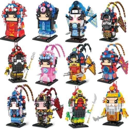 Brickheadz Romance of The Three Kingdoms Figures Model building blocks Chinese style DIY brick Toys creative classical Minifig