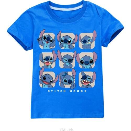 2021 Kids Stitch Child for Hooded Top Tees Fall Winter Kid 3D Print Casual Tshirt Boys Game Sport Cotton T-Shirt Clothing