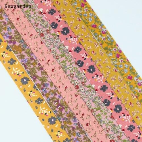 Kewgarden DIY Make Bows Hair Accessories Flower Fabric Layering Cloth Ribbon 2" 1" 5cm 25mm10mm Handmade Sewing Carfts 11 Yards