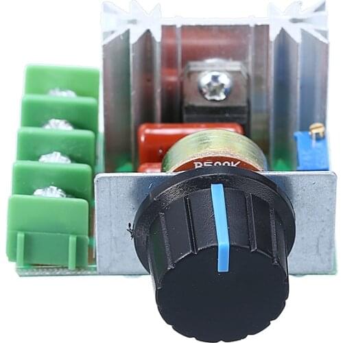 High Power Electronic SCR Voltage Regulator Module AC 50-220V 2000W Motor Dimmers Controller Knob Switch Speed Control Tool