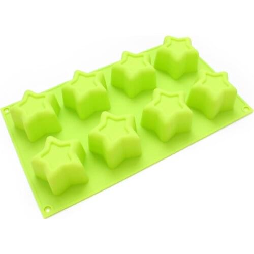 Nicole B0153 10-Cavity Silicone Mold Star Shapes Handmade Chocolate Candy Cake Soap Making Mould