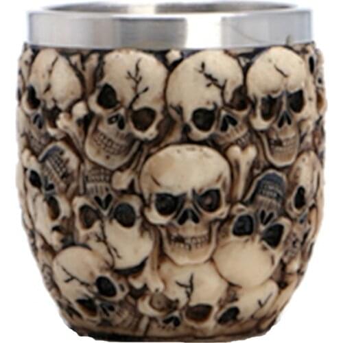 Skull Cup Baking Cake Mould DIY Silicone Concrete Flower Pot Resin Vase Molds 3D Candlestick Holder Mould