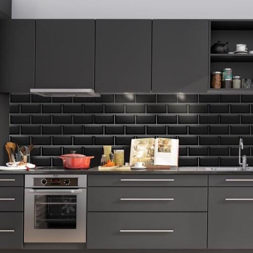 Funlife® Wall Sticker Waterproof Tile Sticker Decorative PVC Oil Proof Easy to Clean Removable Bathroom Kitchen Backsplash Floor