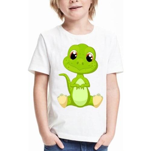 Dinosaur boy t shirt for girls tops summer print graphic tee cute children clothing kids clothes girls short sleeve