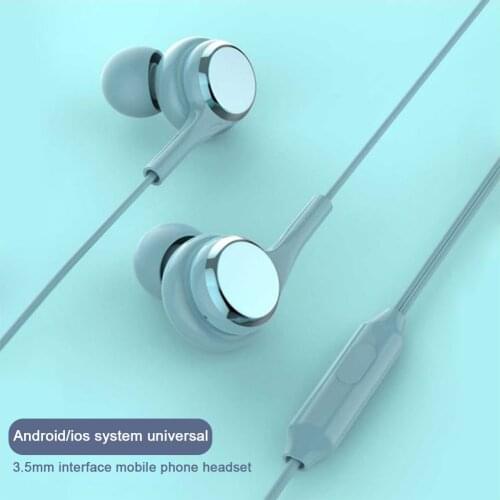 Bass Stereo Gaming Earphone 3.5mm In-ear Wired Earphones Sports Earplug Headphones With Microphone Music Headset for Android IOS
