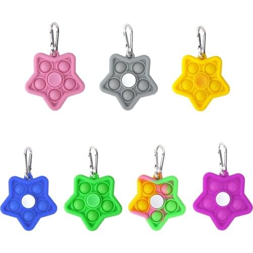 Симпл димпл Push Bubble Pendant Sensory Fidget Toy Anti Stress Relaxing Simple Dimple Toys for Adult Child