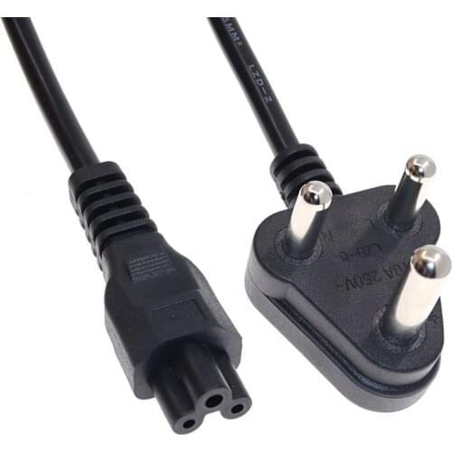 SABS South Africa plug to IEC320 C5 Cloverleaf Lead Power Cable, South africa Adapter Power Supply Cord For Notebook Laptop