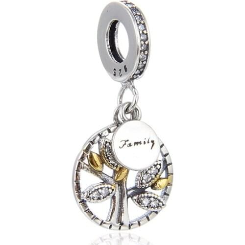 KAMAF925 Sterling Silver Tree of Life Pentagram Hot Air Balloon Pendant Pentagram Beads DIY Jewelry Accessories