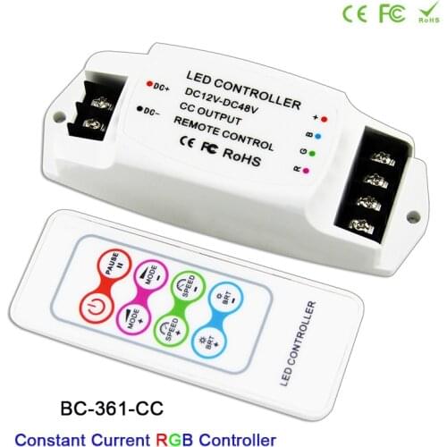 350mA/700mA constant current RGB LED Strip Controller BC-361-CC RGB Dimmer with RF Wireless remote DC12V-48V for LED Lamp Light