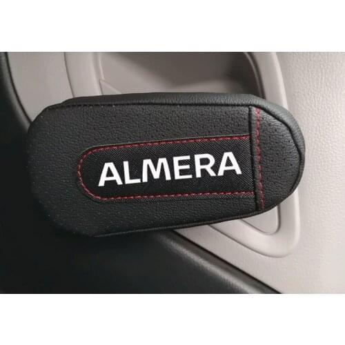 Leather Knee Pad handrail pad Interior Car Accessories For Nissan Almera
