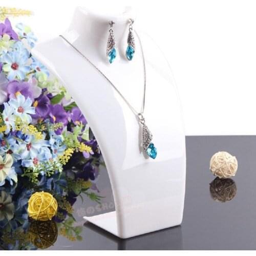 50% Hot Sales Acrylic Mannequin Necklace Earrings Jewelry Display Stand Rack Holder Organizer