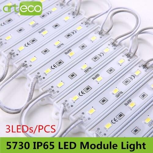 20PCS/Lot DC12V SMD 5730 3LEDs Module IP65 waterproof single Color white/warm white led modules5730