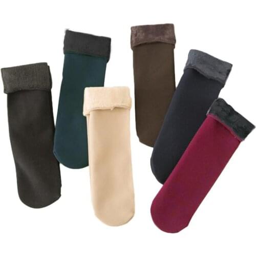 Women Spring Summer Socks Velvet Thickening Socks Casual Home Floor Winter Warm Snow Socks Thermal Keeping Sleeping Socks