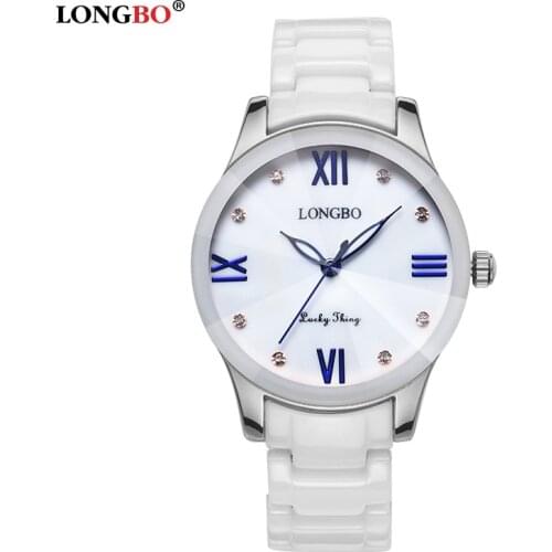 2018 New Women Watches LONGBO Brand Fashion Top Quality Ceramics Female Quartz Gift Watch Luxury Waterproof Ladies Wristwatches