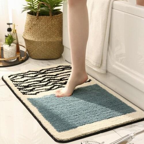 New simple and light luxury bathroom absorbent floor mats home bathroom door anti-slip mats door mats