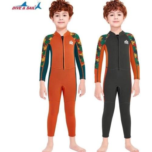 New 2.5MM Neoprene Full-body Scuba WetSuits For Boy Children Anti-UV Keep Warm Snokeling Diving Suits Surfing SwimWear JumpSuits