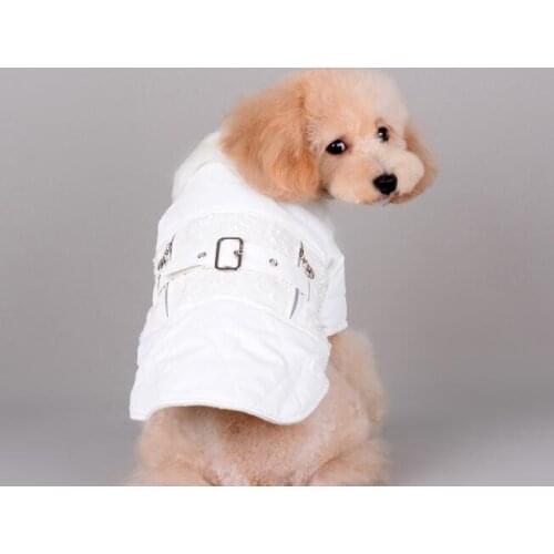 Pet clothes winter Dog clothes hooded padded warm clothes