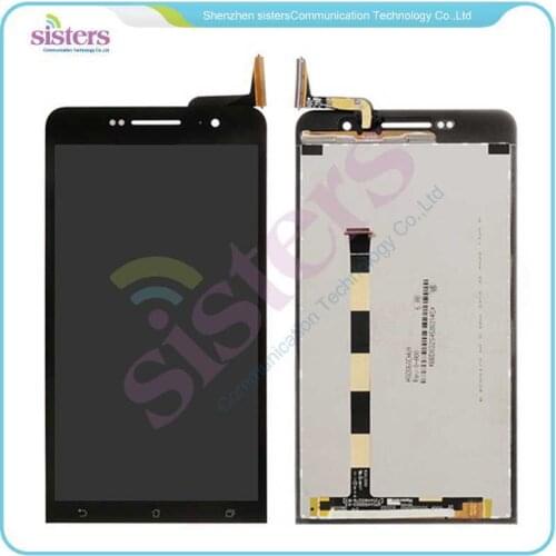 Wholesale Black Hight Quality Guaranteed LCD Screen and Digitizer Touch Screen Assembly For ASUS Zenfone 6, Free shipping